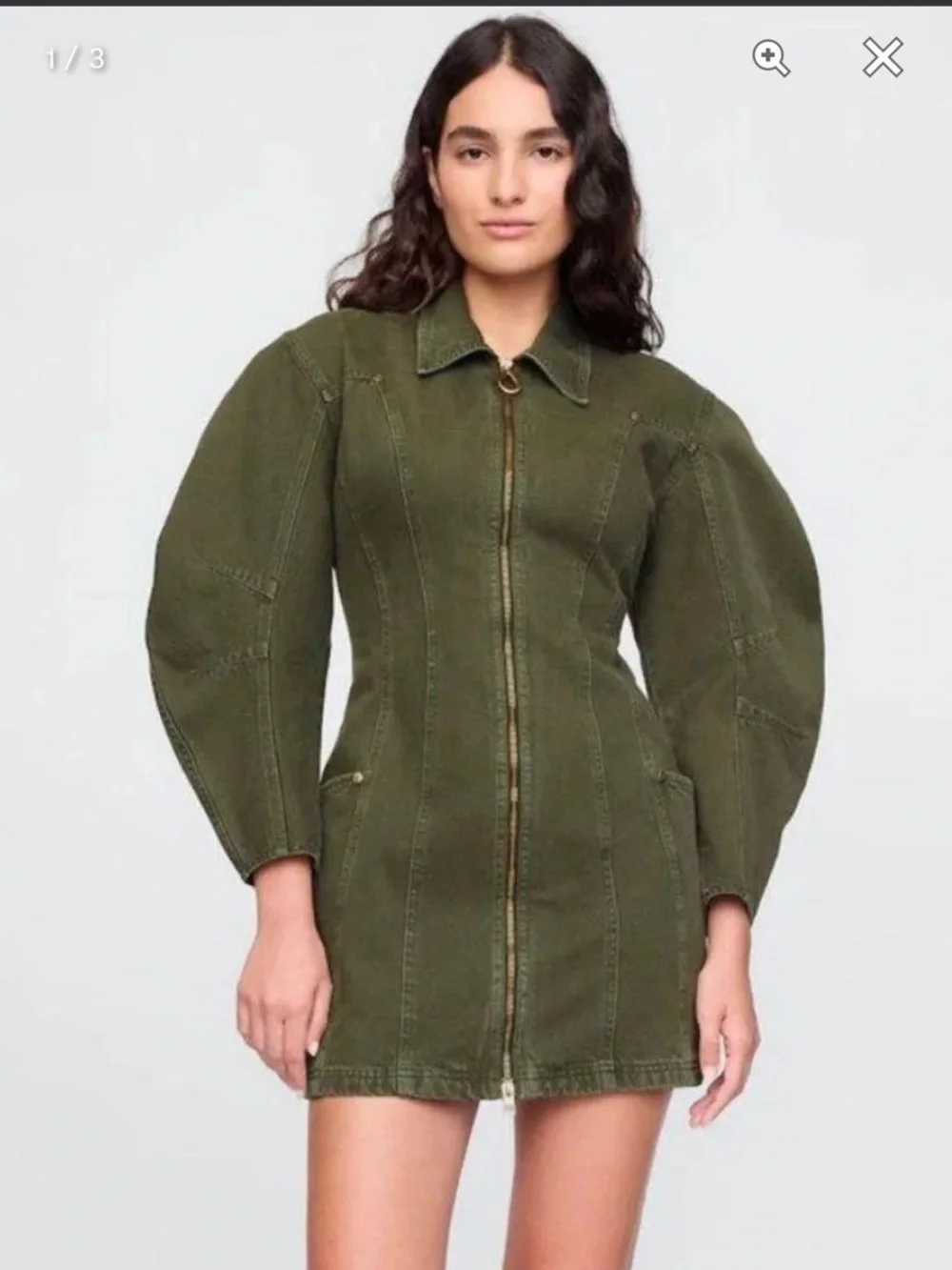 Cult Gaia x Gap Barrel Denim Long Sleeve Mini Dress NWT, Size Small - Picture 9 of 12